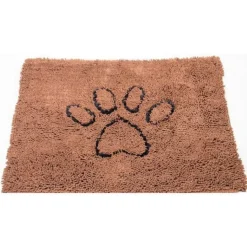 DGS Tapis marron à motif pattes L - 88 x 66 cm