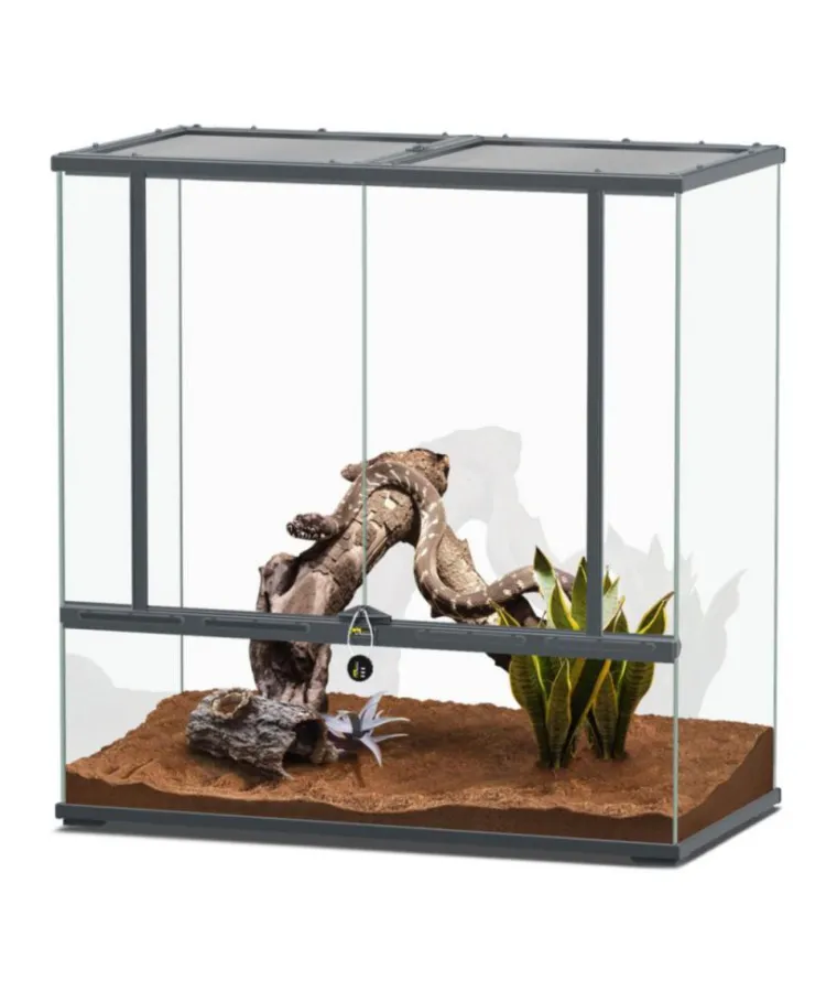 TERRATLANTIS Terrarium coloris gris anthracite Smartline 88 - 88 x 45 x 90 cm