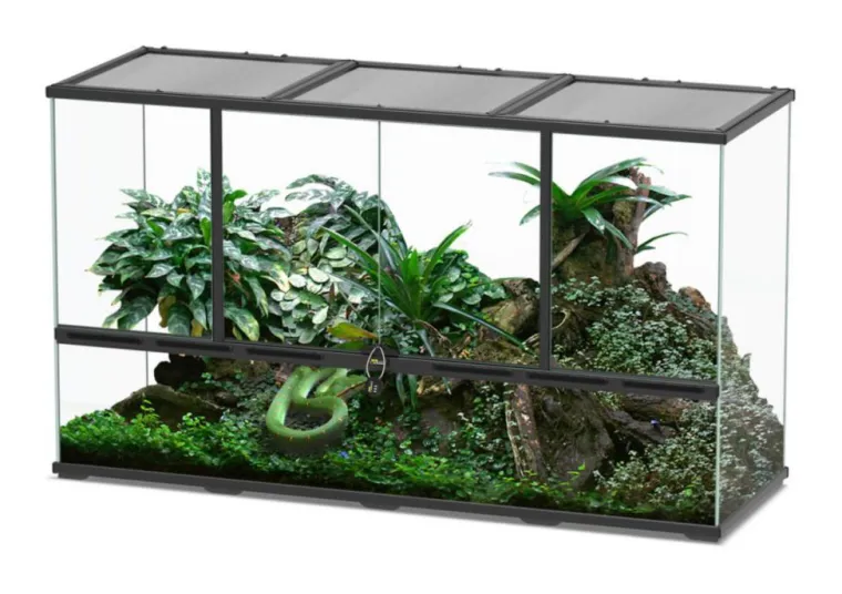 TERRATLANTIS Terrarium coloris noir - 132 x 45 x 75 cm
