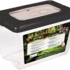 REPTILE PLANET Terrarium en plastique coloris noir Repti Tank - Taille XL 38,5 x 21,5 x 24 cm