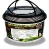 REPTILE PLANET Terrarium en plastique coloris noir Repti Box Round - 30 x 19 cm