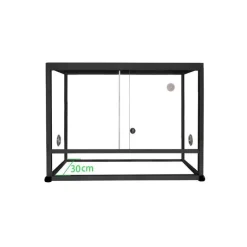 REPTILES PLANET Terrarium pour reptile coloris noir en aluminium Reptile Planet Élégance – 45 x 30 x 30 cm