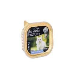 SA VRAIE NATURE Terrine pour chat stérilisé au saumon et légumes - 100 g