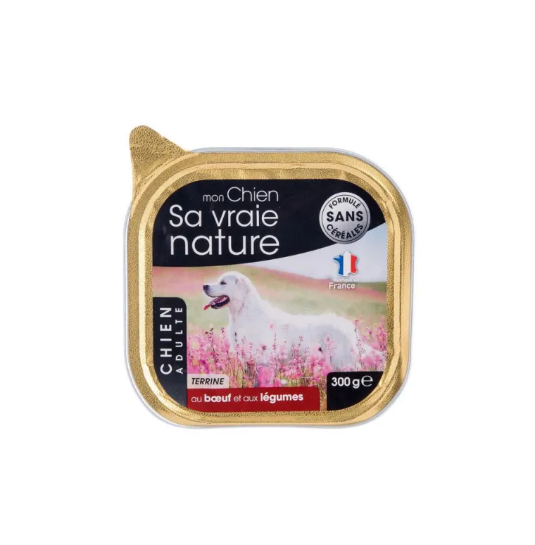 SA VRAIE NATURE Terrine pour chien au bœuf et aux légumes - 300 g