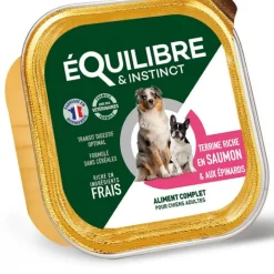 EQUILIBRE&INSTINCT Terrine pour chien au saumon et aux épinards Équilibre & Instinct – 300 g