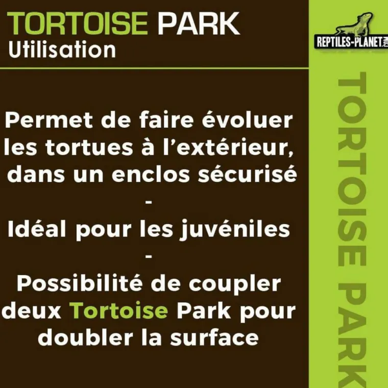 REPTILES PLANET Tortoise Park pour tortue enclos extérieur grillagé en bois Reptile Planet – 200 x 100 x 25 cm