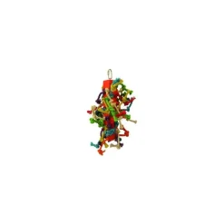 TYROL Tour de nœuds multicolore pour oiseaux 25 cm