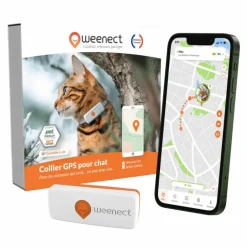 WEENECT Traceur GPS pour chat coloris blanc