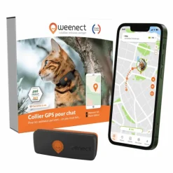 WEENECT Traceur GPS pour chat coloris noir