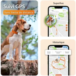 WEENECT Traceur GPS pour chien coloris blanc