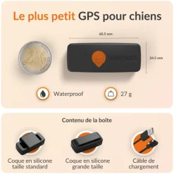 WEENECT Traceur GPS pour chien coloris noir
