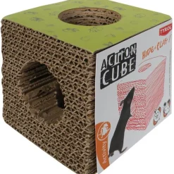 TYROL Tunnel en forme de cube en carton pour rongeurs 10 cm