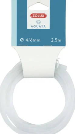 ZOLUX Tuyau air souple pour aquarium eau de mer en silicone coloris transparent - 2,50 M 4/6 mm