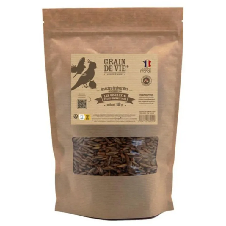 GRAIN DE VIE Vers de farine pour oiseaux - 1,2 L