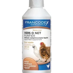 FRANCODEX Vers O net pour volaille en flacon blanc de 250 ml