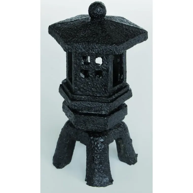 SUPERFISH Zen Déco Lantern Noire Résine 8,5x8,5x16 cm